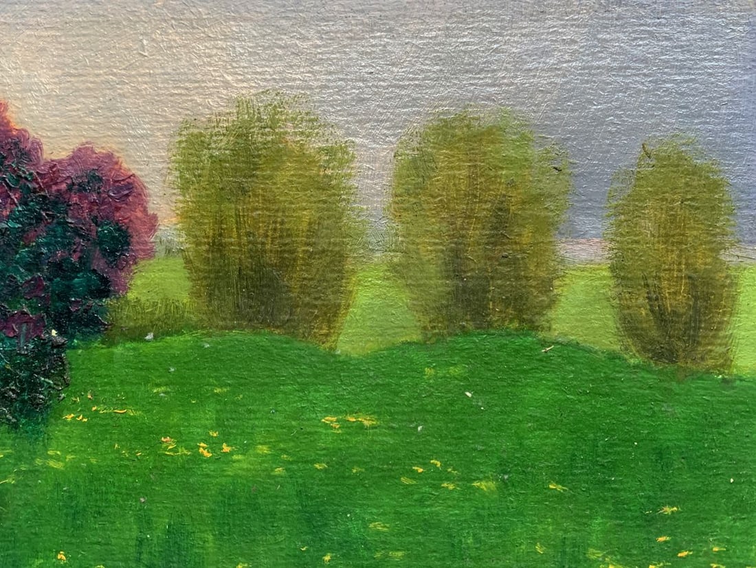 Oil painting Three trees in a field Ivan Tsyupka - 6