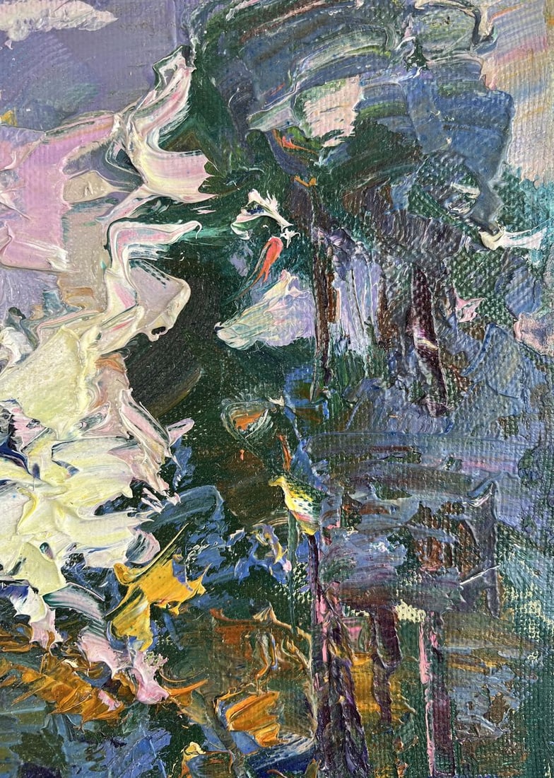 Oil painting Silver of morning dew Alex Kalenyuk - 4