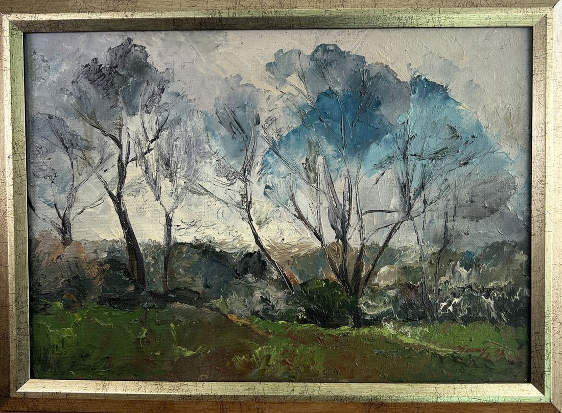 Oil painting Spring in the color of the sky Olga Kotlyarova - 3
