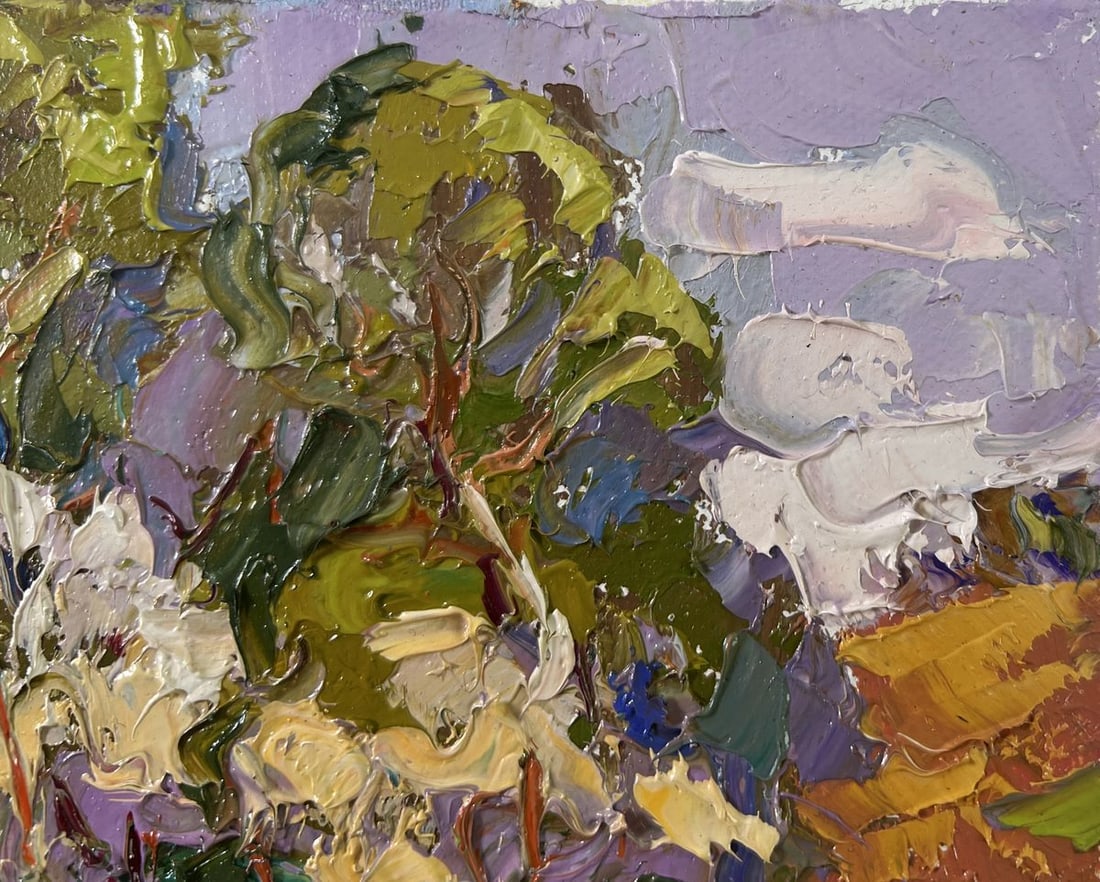 Oil painting Thorns are blooming Oksana Kalenyuk - 4
