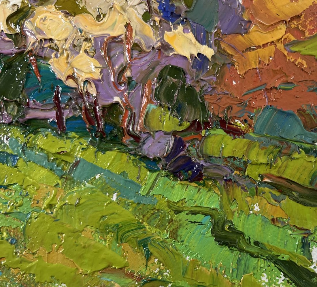 Oil painting Thorns are blooming Oksana Kalenyuk - 5