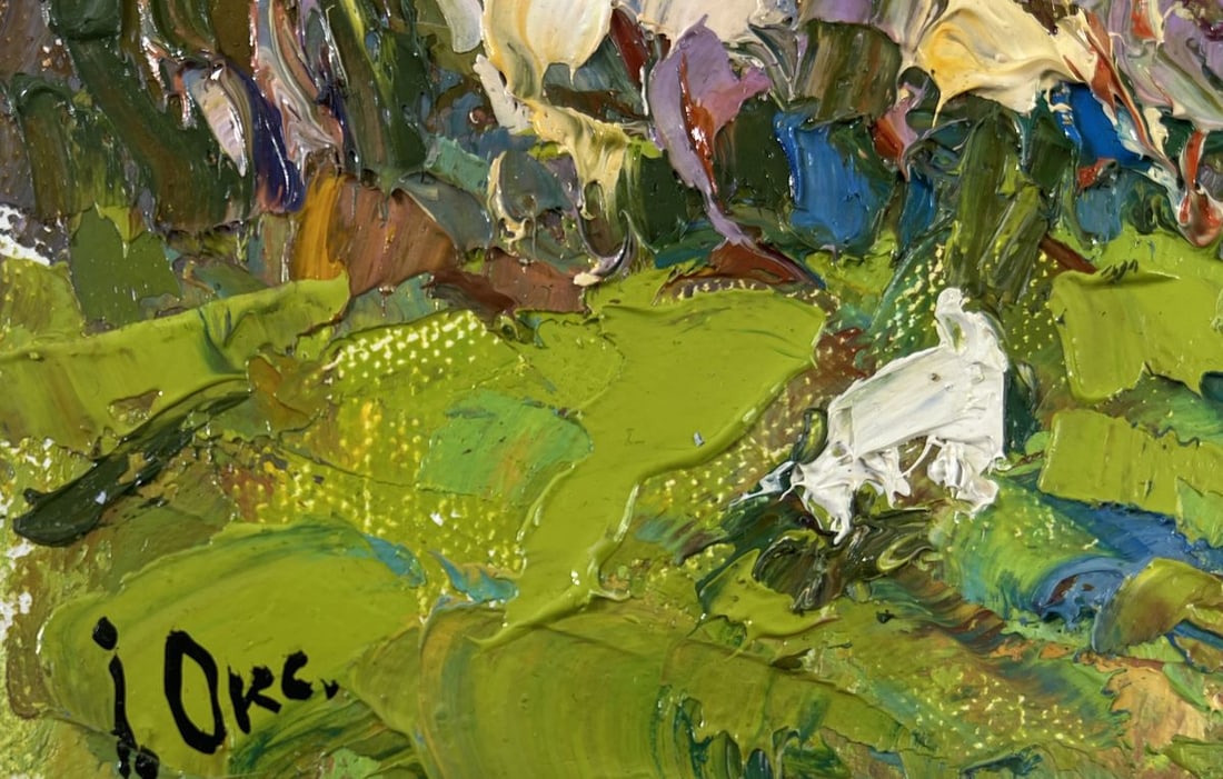 Oil painting Thorns are blooming Oksana Kalenyuk - 6