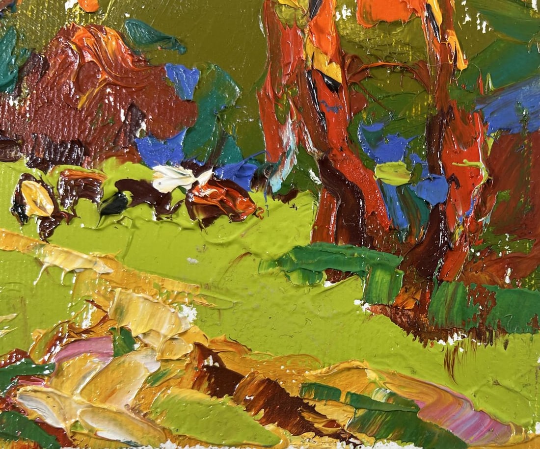 Oil painting Summer evening in the forest Alex Kalenyuk - 5