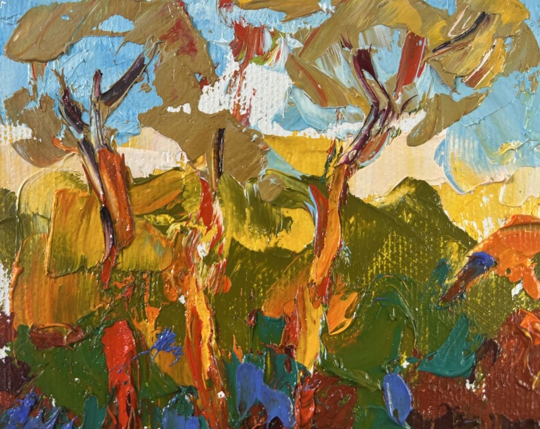 Oil painting Summer evening in the forest Alex Kalenyuk - 6