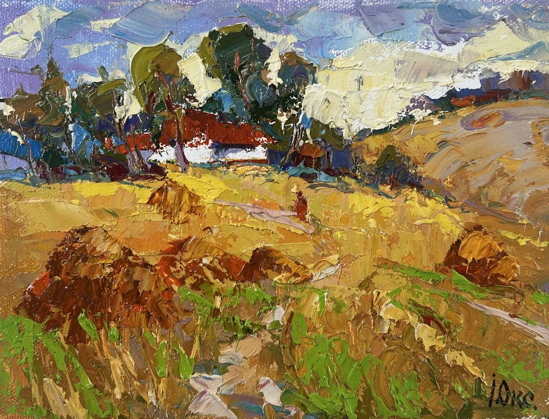 Oil painting Edge of the village Oksana Kalenyuk - 3