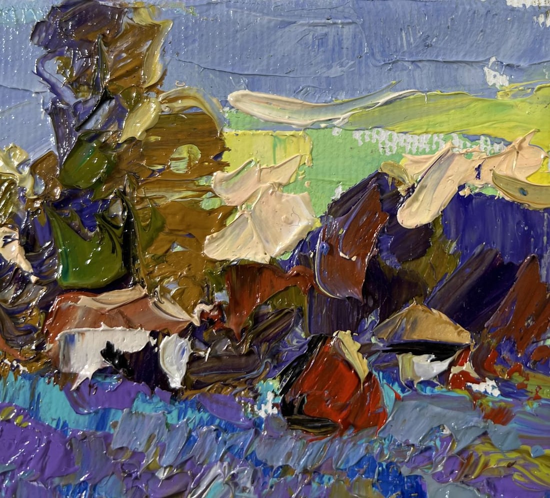 Oil painting Edge of the Village Alex Kalenyuk - 4