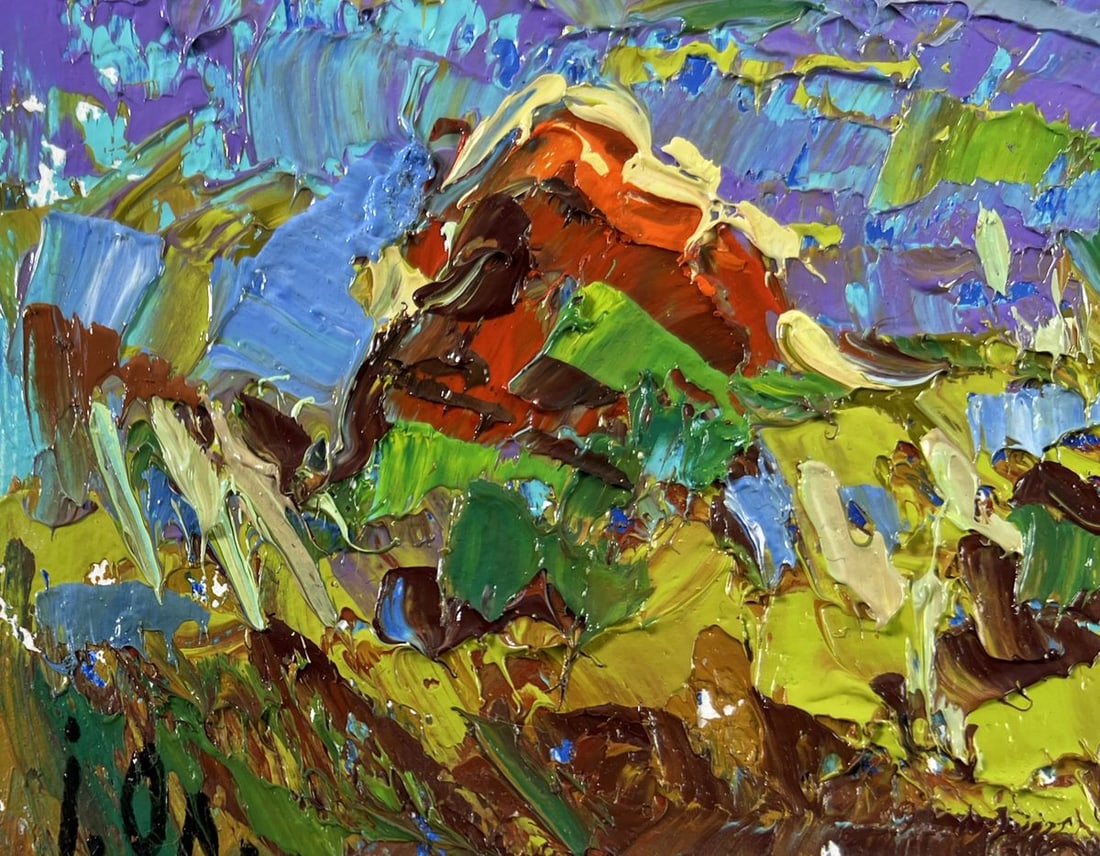 Oil painting Edge of the Village Alex Kalenyuk - 6