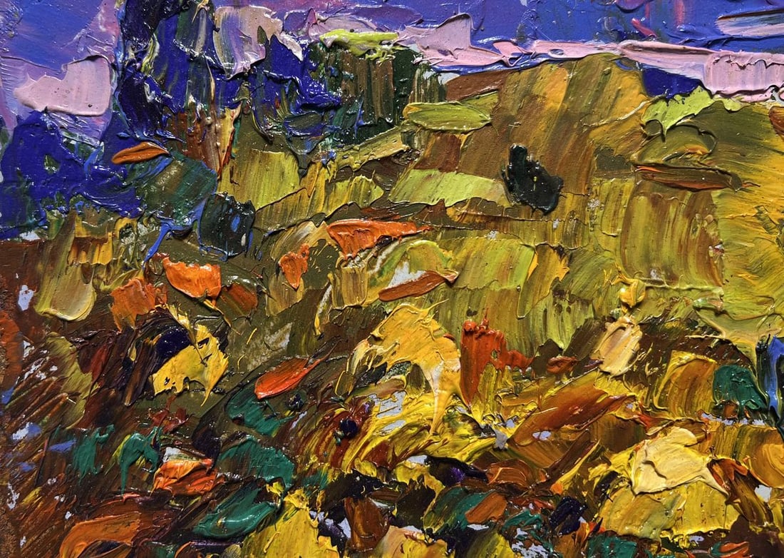 Oil painting The edge of a plowed field Alex Kalenyuk - 4