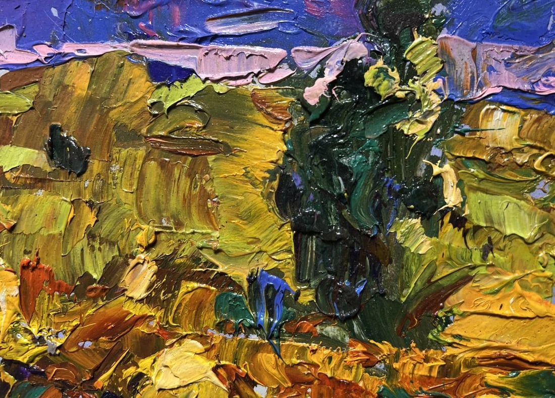 Oil painting The edge of a plowed field Alex Kalenyuk - 6