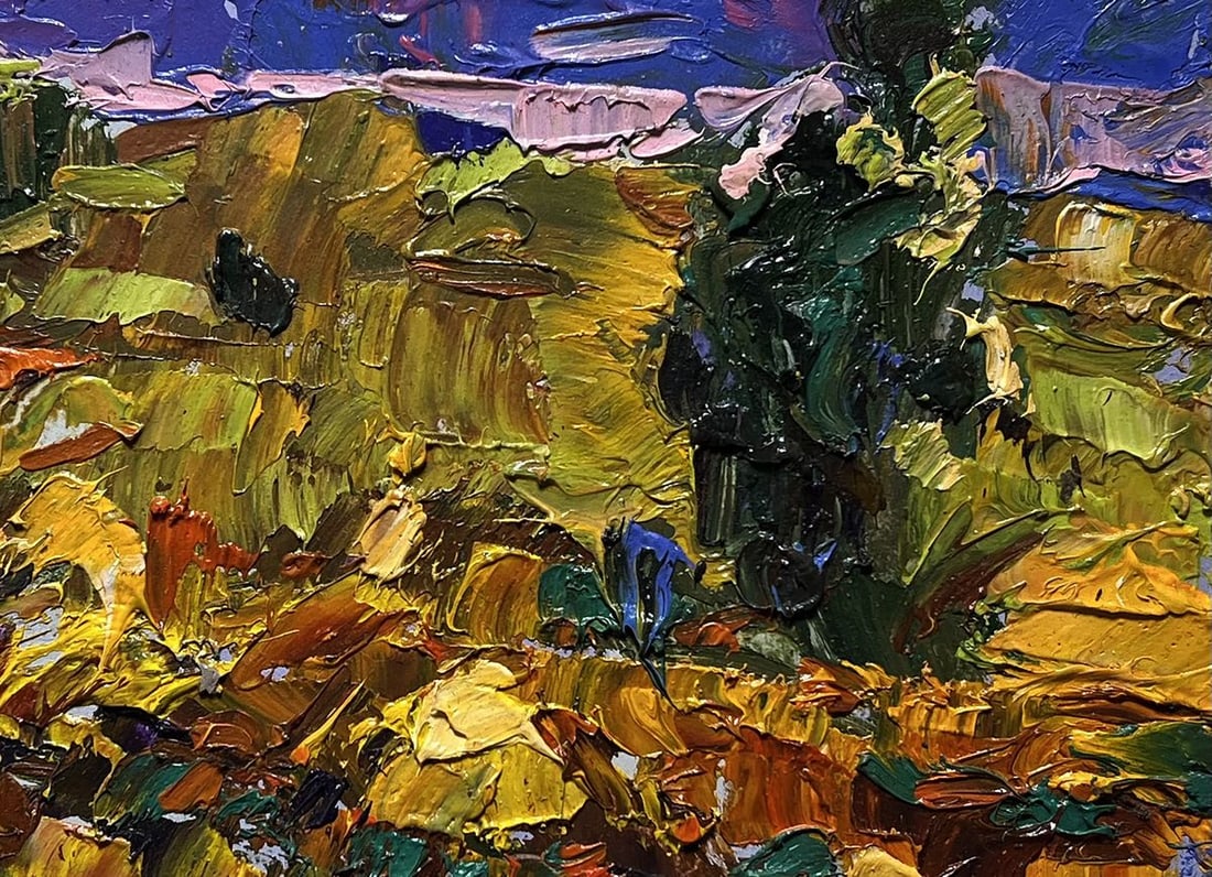 Oil painting The edge of a plowed field Alex Kalenyuk - 8