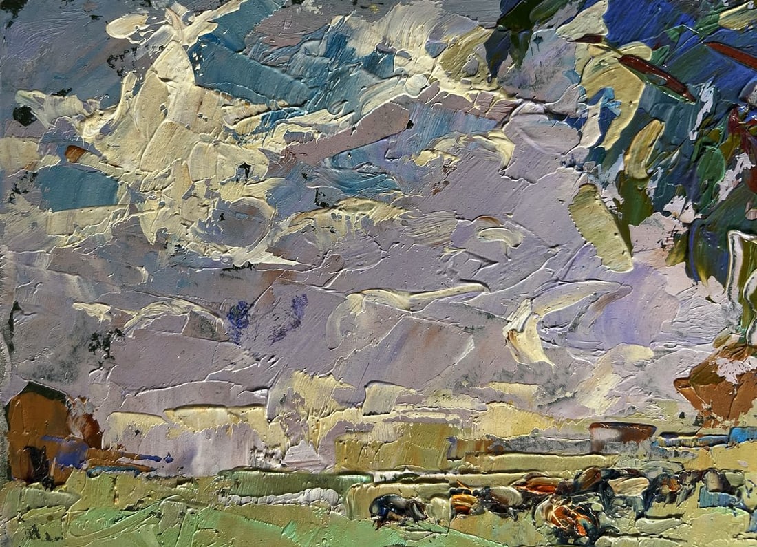 Oil painting Shepherd in the field Alex Kalenyuk - 6