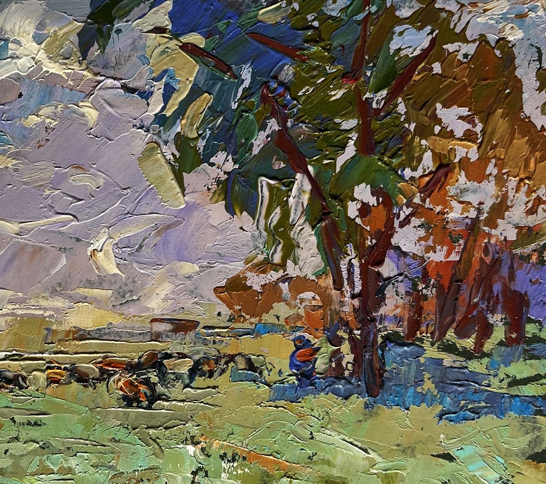 Oil painting Shepherd in the field Alex Kalenyuk - 8