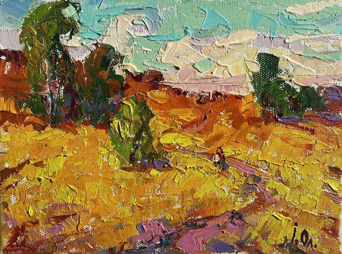 Oil painting A light breeze in the field Alex Kalenyuk - 3