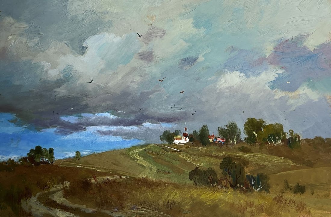 Oil painting Covered with grey clouds Yuriy Suprunchuk - 3
