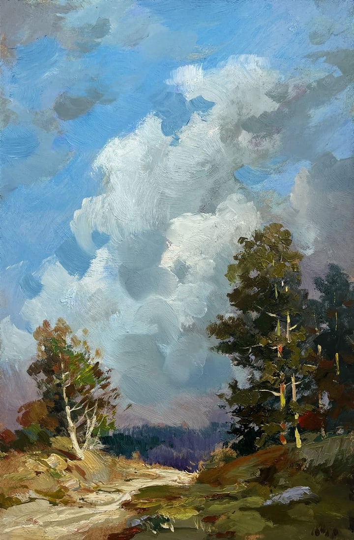 Oil painting Into the depths of the forest Yuriy Suprunchuk - 3