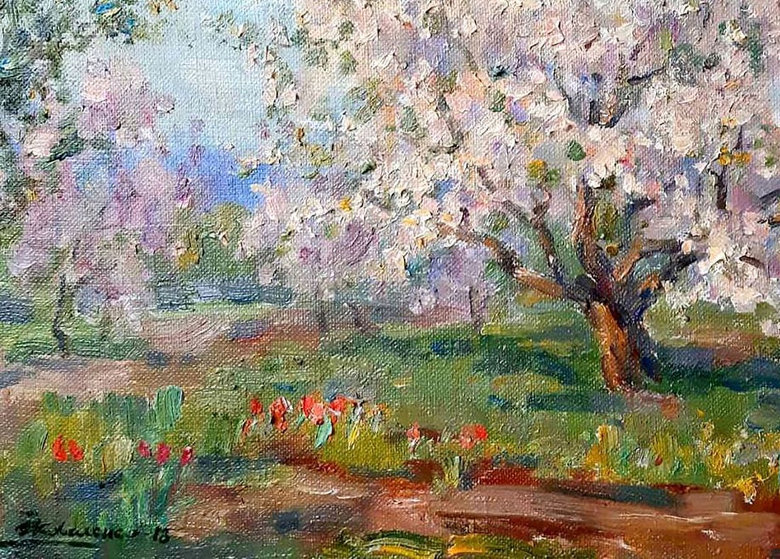 Oil painting Apricots bloom Kovalenko Ivan Mikhailovich - 4