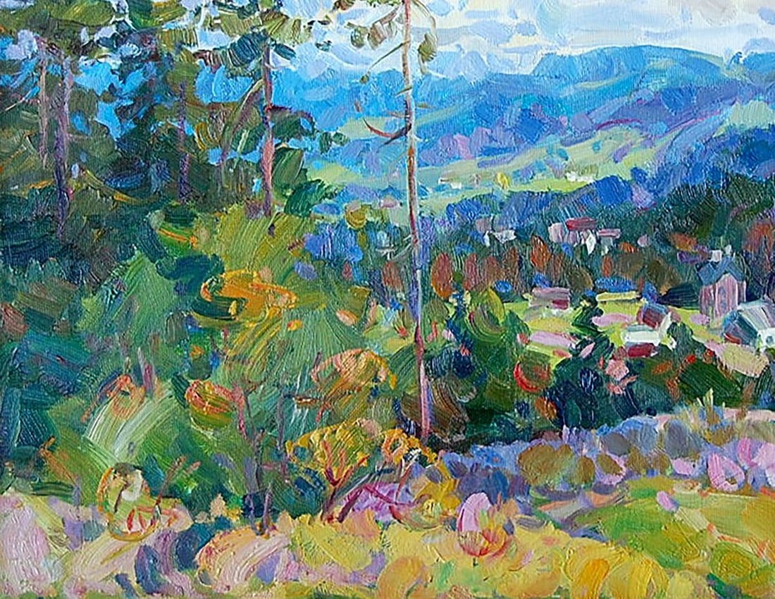Oil painting In the Carpathians Kotmin Dmitry - 4