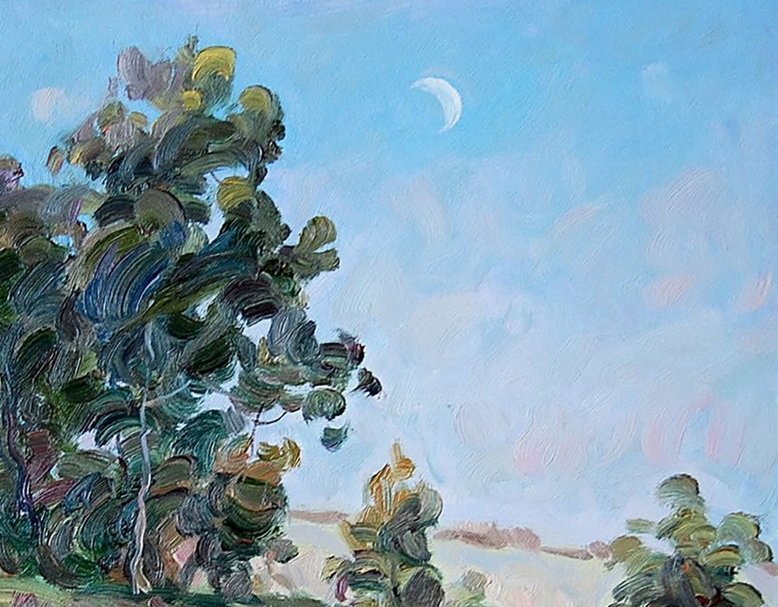 Oil painting Evening new moon Kotmin Dmitry - 3