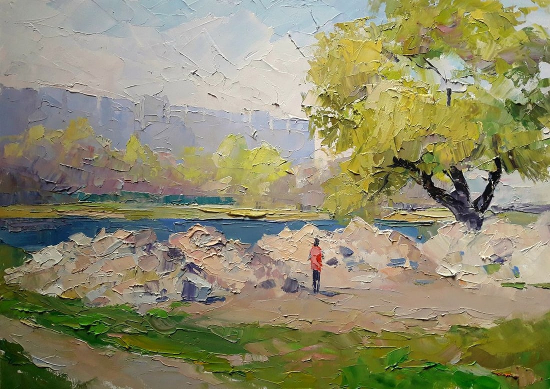 Oil painting Spring morning Serdyuk Boris Petrovich: Title: Oil painting Spring morning Serdyuk Boris Petrovich Description: NoSERB 652 *** ABOUT THIS PAINTING *** * TITLE: "Spring morning" * ARTISTS: Serdyuk Boris Petrovich * SIZE: 50x70 cm/'19.68x27.5
