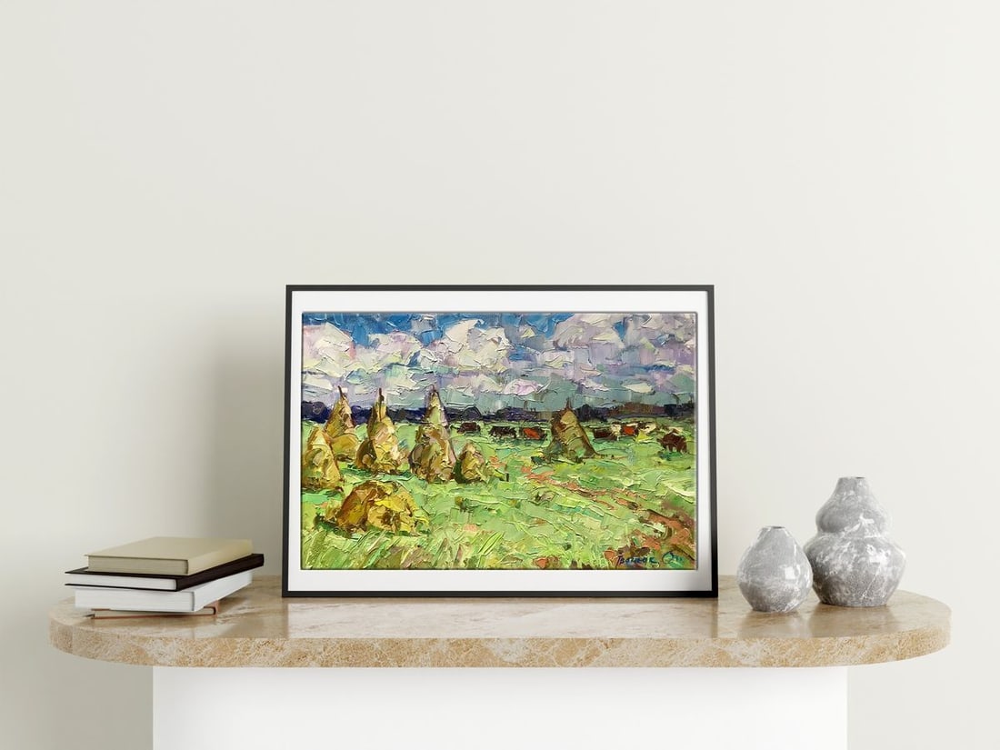 Oil painting Morning meadows Kalenyuk Alex - 3