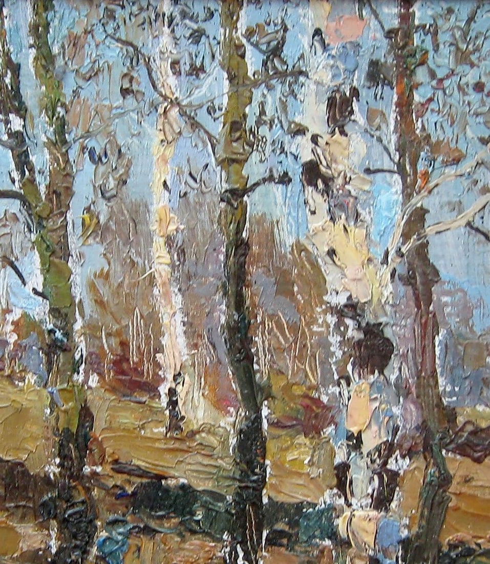 Oil painting March. Etude Kalebets Valery - 3