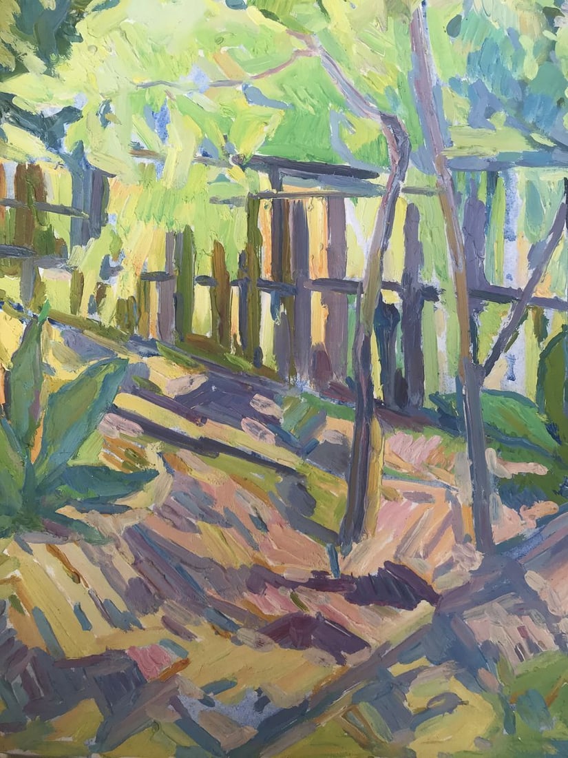 Oil painting House and garden Peter Tovpev - 5