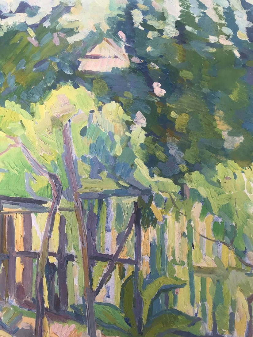 Oil painting House and garden Peter Tovpev - 6