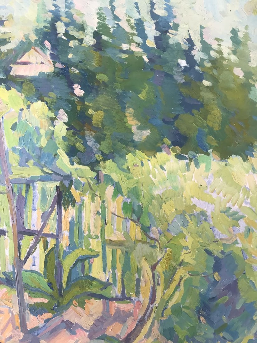 Oil painting House and garden Peter Tovpev - 8