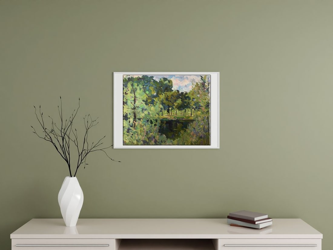 Oil painting Dense forest Peter Tovpev - 3