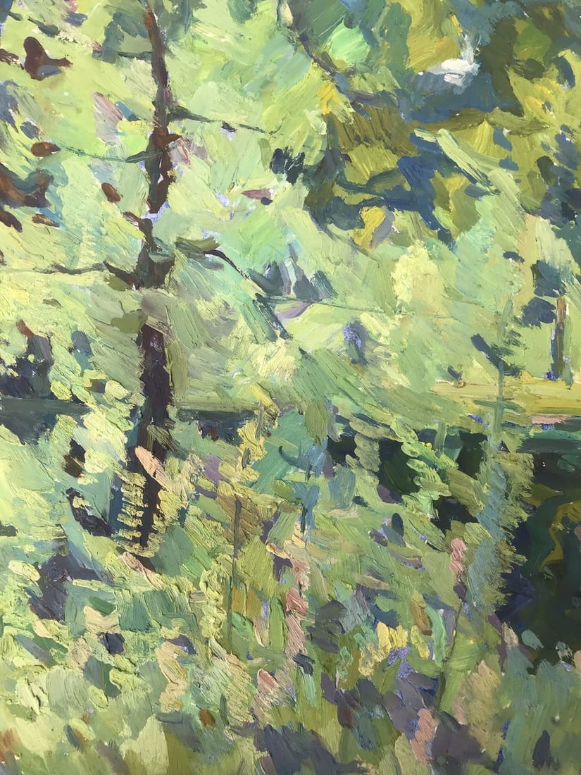 Oil painting Dense forest Peter Tovpev - 5