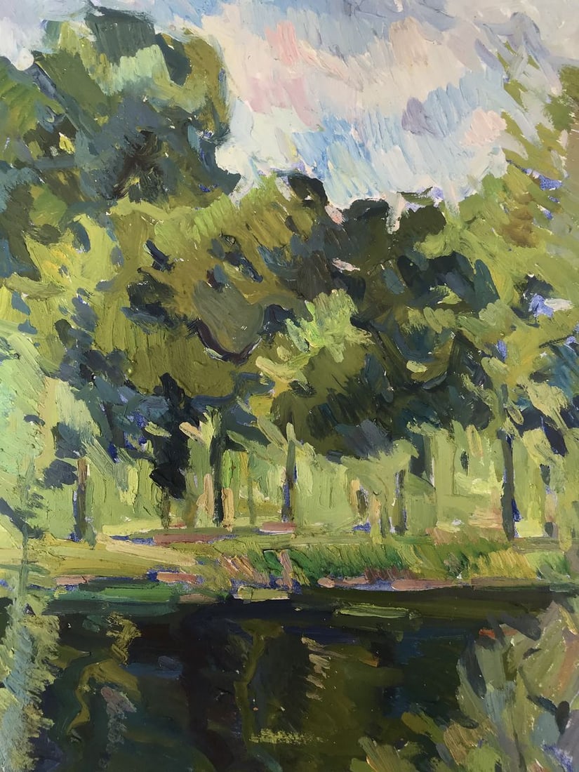 Oil painting Dense forest Peter Tovpev - 8
