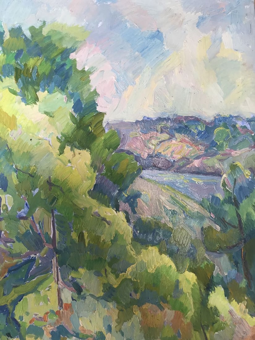 Oil painting Blooming yard Peter Tovpev - 8