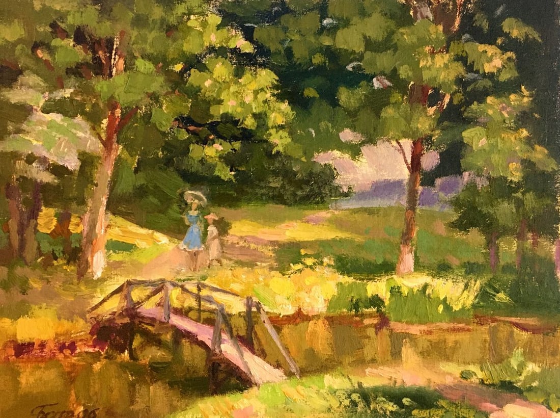 Oil painting An evening walk Batrakov Vladimir Grigorievich: Title: Oil painting An evening walk Batrakov Vladimir Grigorievich Description: NoAAA2402 *** ABOUT THIS PAINTING *** * TITLE: "An evening walk" * ARTISTS: Batrakov Vladimir Grigorievich * SIZE: 22x29
