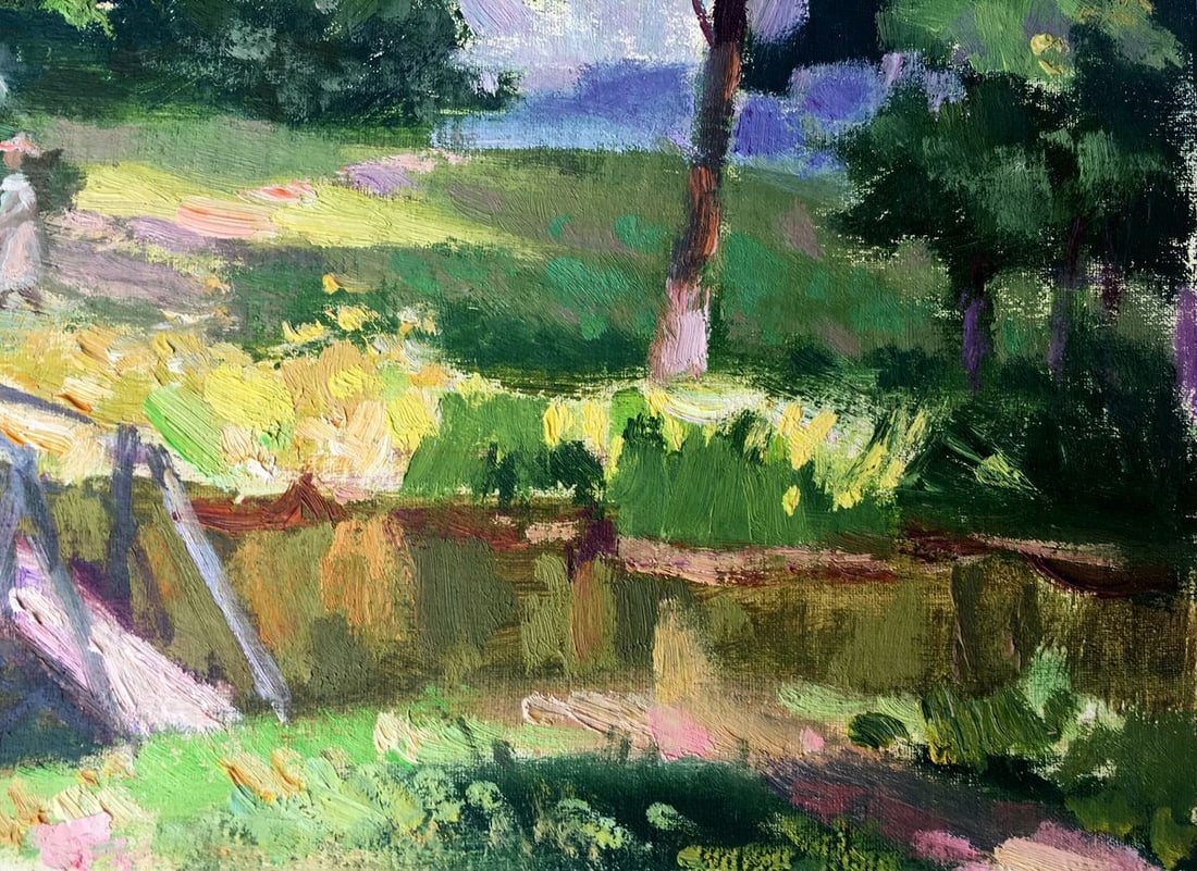 Oil painting An evening walk Batrakov Vladimir Grigorievich - 4