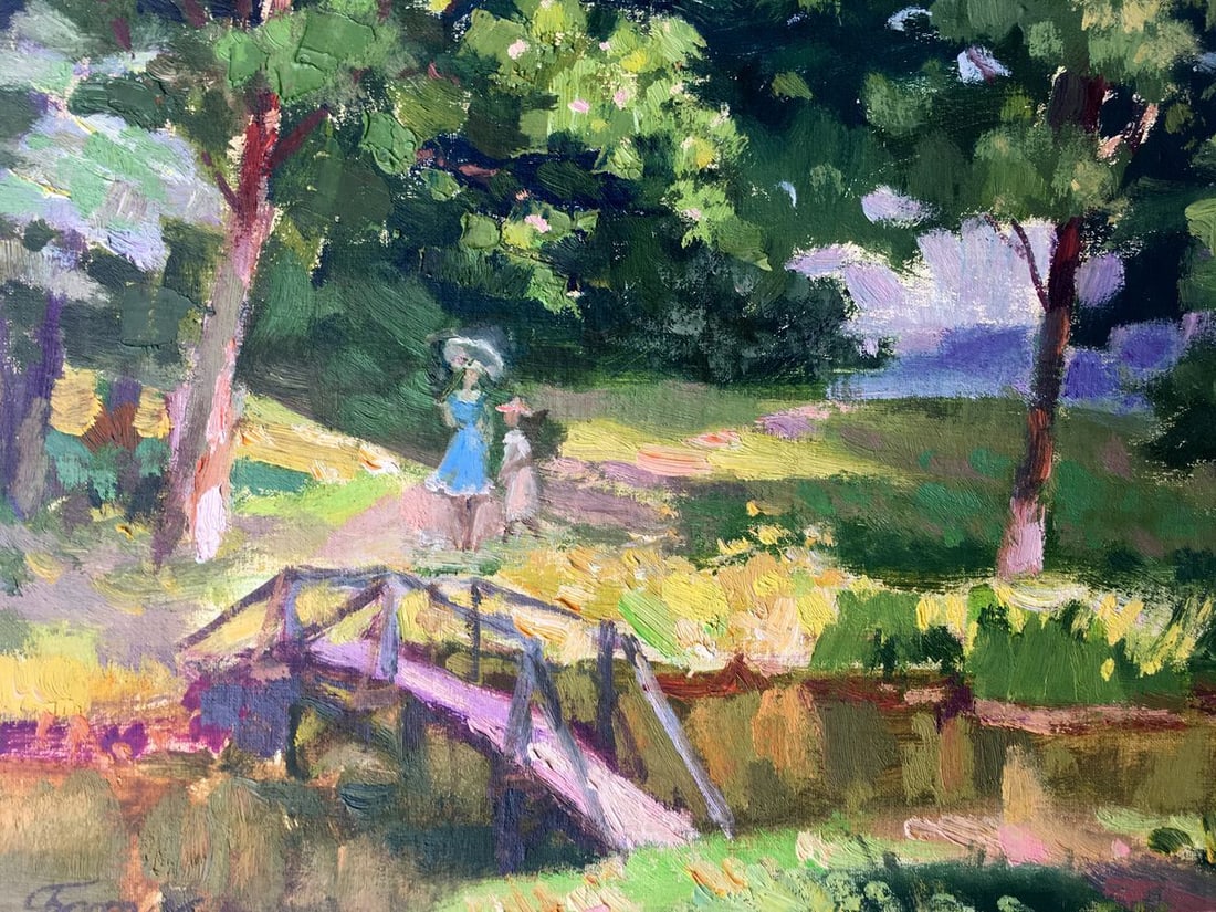 Oil painting An evening walk Batrakov Vladimir Grigorievich - 6