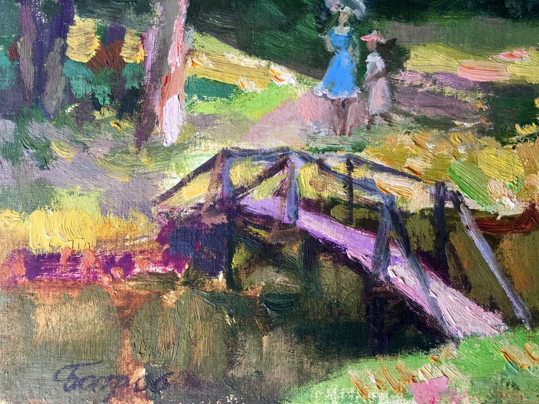Oil painting An evening walk Batrakov Vladimir Grigorievich - 8