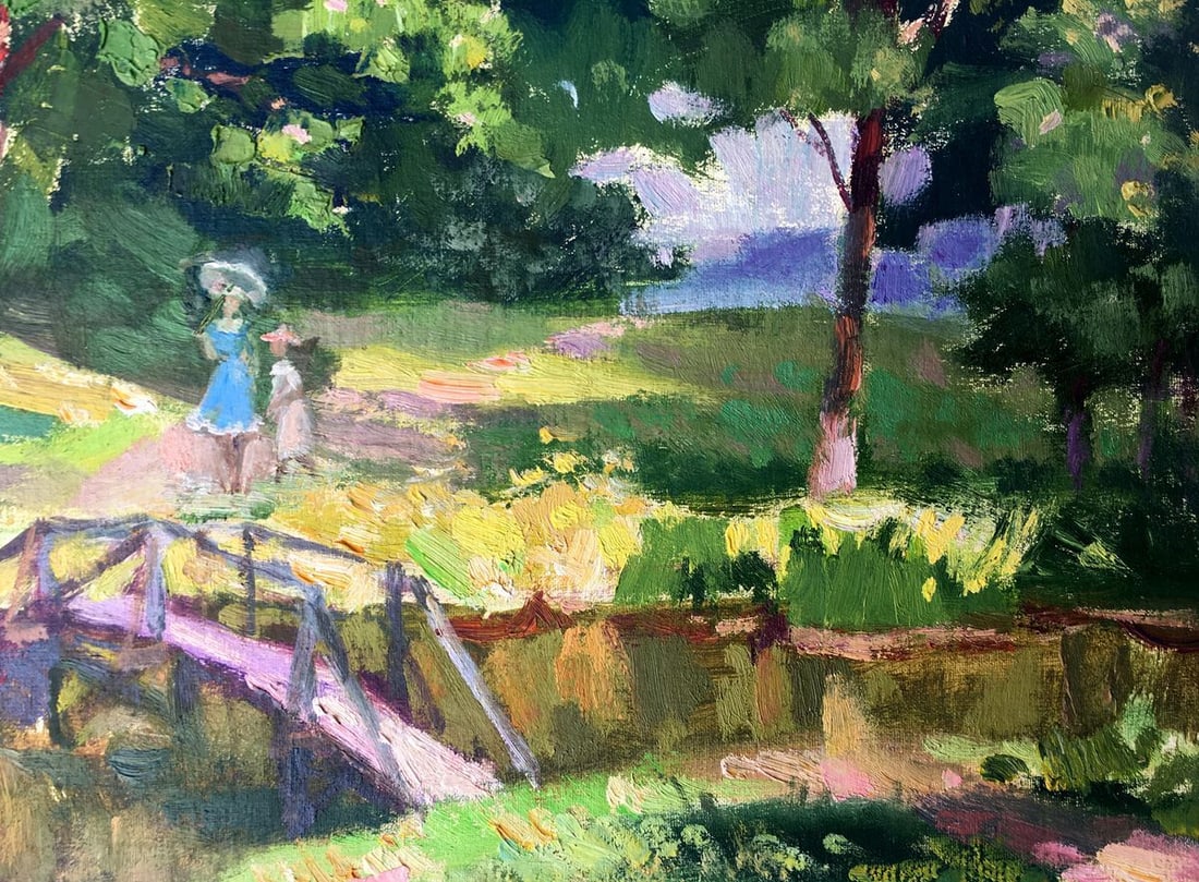 Oil painting An evening walk Batrakov Vladimir Grigorievich - 9