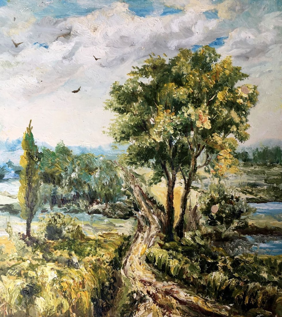 Oil painting Sunny day Unknown artist: Title: Oil painting Sunny day Unknown artist Description: NoAAA2411 *** ABOUT THIS PAINTING *** * TITLE: "Sunny day" * ARTISTS: Unknown artist * SIZE: 29.5x26 cm/'11.61x10.23 inches' * MEDIUM: oil, ca