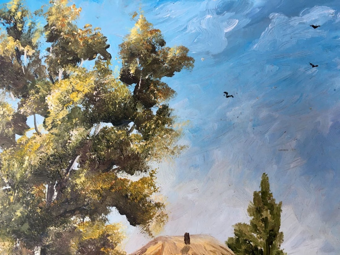 Oil painting A house in the mountains Unknown artist - 5