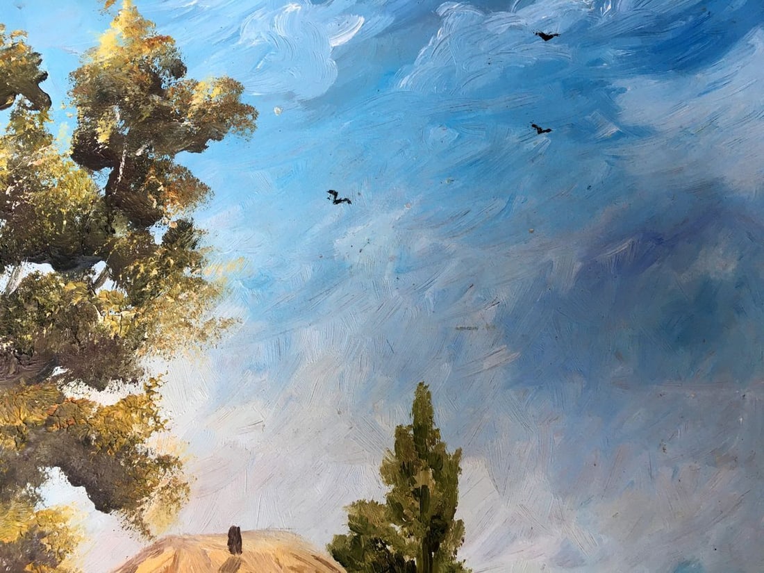 Oil painting A house in the mountains Unknown artist - 6
