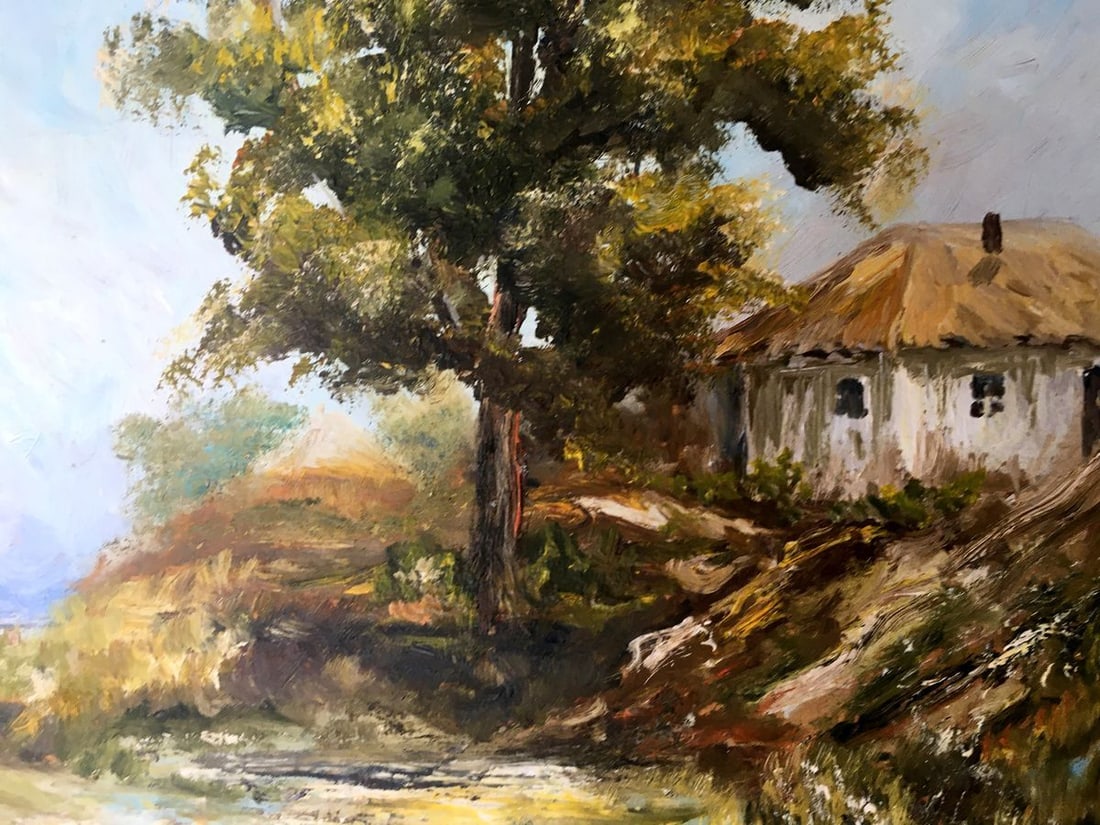 Oil painting A house in the mountains Unknown artist - 8