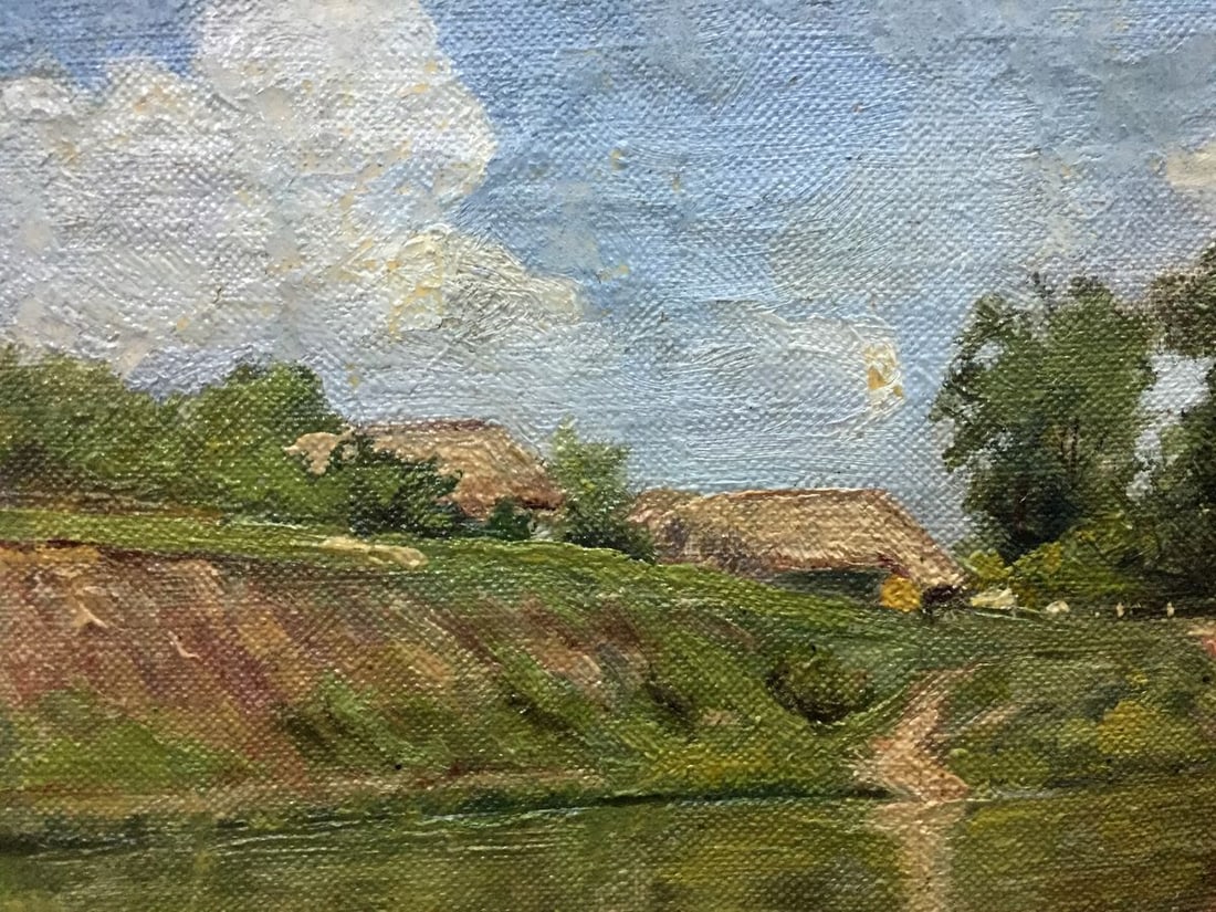Oil painting River bay - 5
