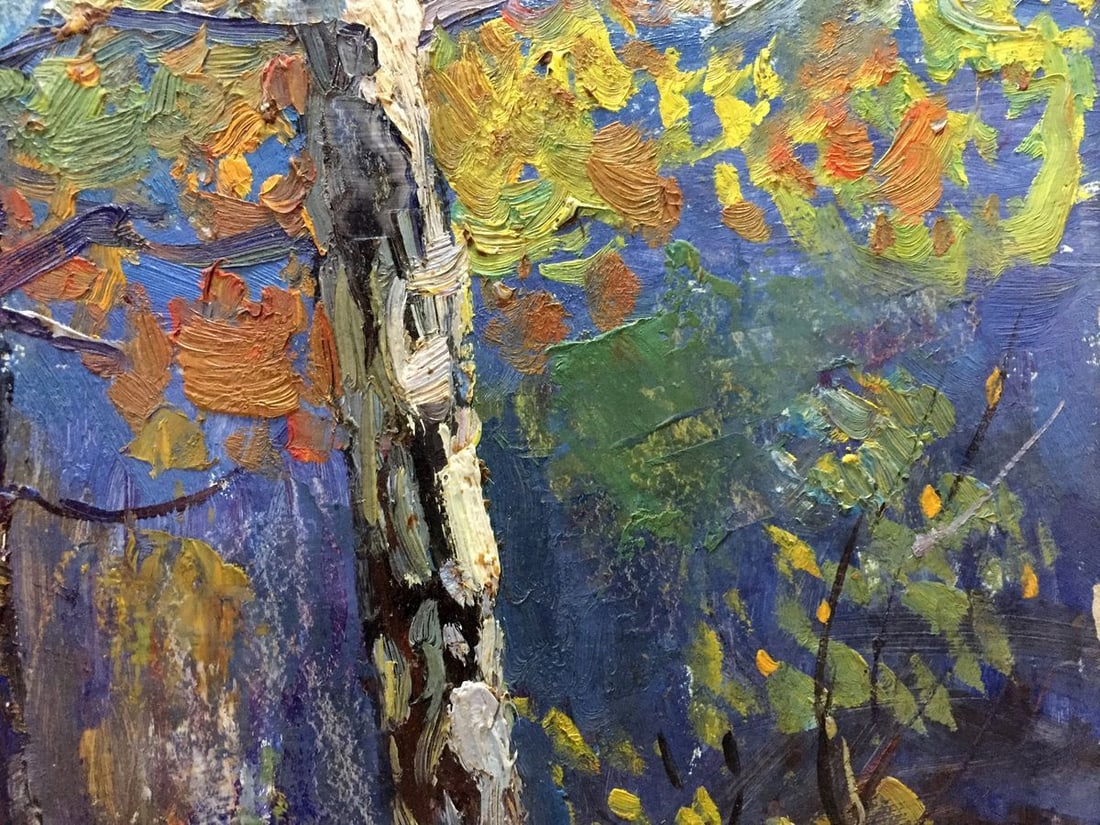 Oil painting Forest landscape Gantman Moisey Faibovich - 4