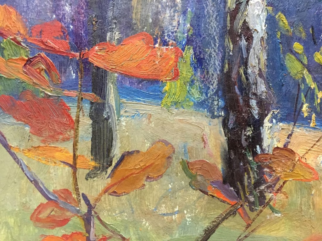 Oil painting Forest landscape Gantman Moisey Faibovich - 6