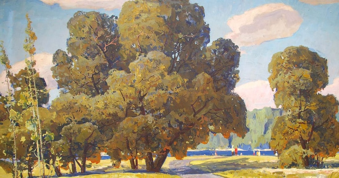 Oil painting Forest park Khitrova Tamara Alexandrovna - 5