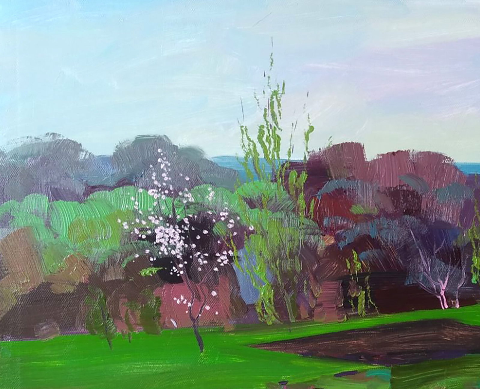 Acrylic painting In the garden Serhii Kachyn - 2