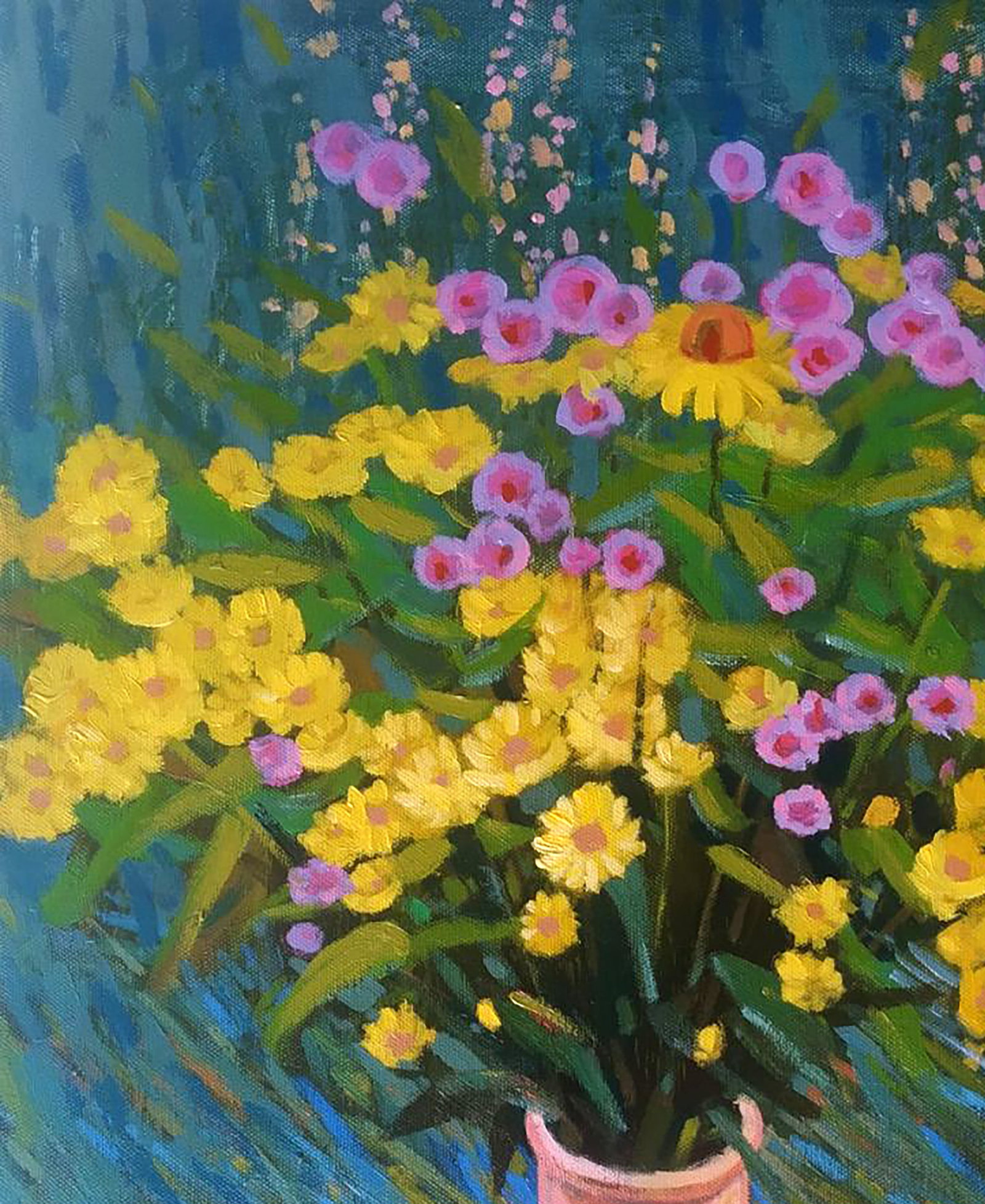 Acrylic painting Summer daisies Serhii Kachyn - 2