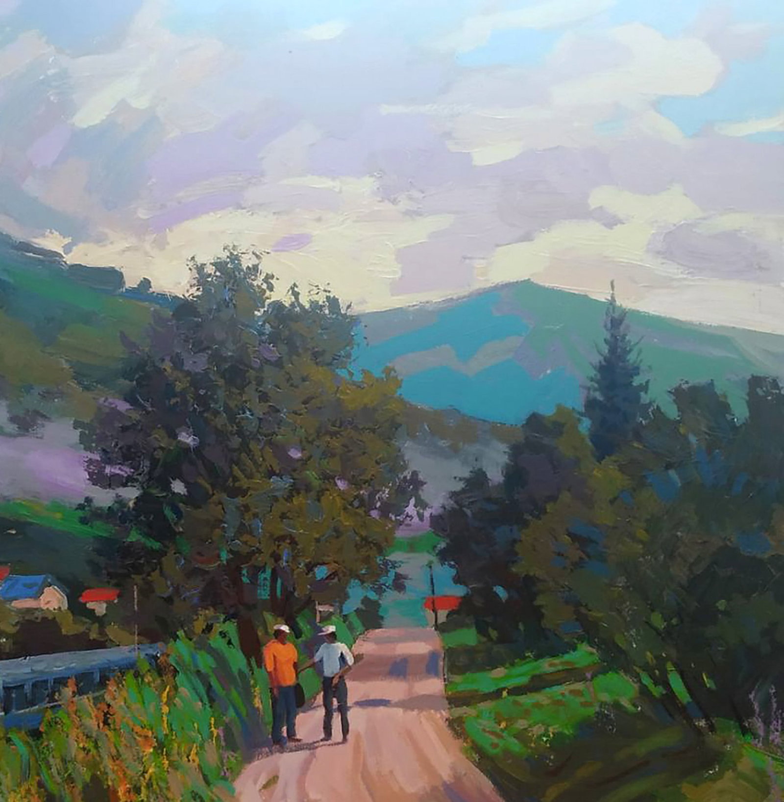 Acrylic painting Summer in the mountains Serhii Kachyn - 3