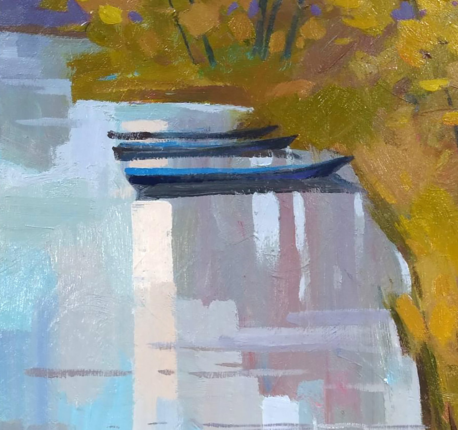 Acrylic painting Boats on the shore Serhii Kachyn - 2