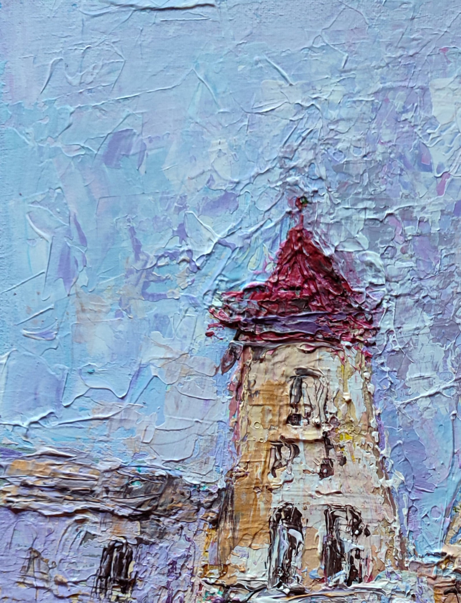 Acrylic painting Center of the ancient city Olena Kirik - 2